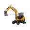 China good quality 6 ton wheel excavator SY65W sale with factory price
