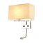 Modern Indoor Luxury Decorative Bedroom Light Bedside USB LED Wall Lamp With Wireless Charger