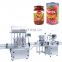 Automatic food paste liquid piston filing machine ginger garlic paste jar tomato paste can filling and sealing packing machine