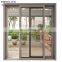 prefabricated interior wooden grain glass sliding door aluminum hanging sliding door