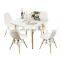 Nordic Wholesales Mdf Square Dining Table Set Furniture Modern Dine Room Chaires Dining Tables Coffee Table With 4 Chairs