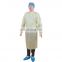 Medical level 3 waterproof sms surgical gowns non woven coat PE coverall aami disposable isolation gown