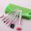 For girls travel portable 5 colorful handle makeup brush set,cosmetics beauty makeup brushes