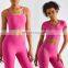 Dopamin Workout Wear Short Long Sleeve Crop Top Sport Bra leggings 23 piece sets Gym Fitness Yoga Set For Women Sportswear Sets