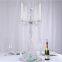 Glass Candle Stick Holders Centerpieces Clear Crystal Candelabra Table Decorations for Wedding Party Events Decorative