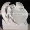 High Quality Hand Craved Angel White Marble Tombstone