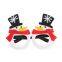 8Pcs Christmas Glasses Glitter Holiday Frames with 18 Designs for Party Accessories