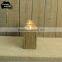 Natural Design Decorative Wooden Table Candle Holder with Glasses