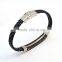 best selling products stainless steel clasp bio magnetic bracelet man leather bracelets