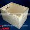 Set of 3 trunks basket with cut out handles (wood frame)