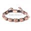 2016 Handmade Newest Designs Rose Gold Beads Bracelets With Buddha Head Beads For Men