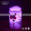 Battery operated remote control led flameless color changing candle