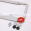 Hot Red lip Bling Crystal Stainless steel Rhinestone Plate Frame Accessory