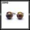 Round Shape Tiger Eye Natural Stone Stud Earrings SMJ0161