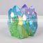 Rough bicolor and tricolor aura quartz crystal cluster                        
                                                Quality Choice