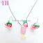 factory wholesale germfree satin bow resin ice cream children handmade pendant necklace