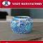 Unique design mosaic glass decorative tealight candlestick
