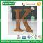 2016 spring home decoration oak wood alphabet Letter