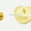 Customized heart shaped gold plated lapel pins