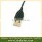 Black replacement short USB charging cord cable wire with customized retail package for promotional