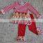 CHINA WHOLESALE CHEAP BABY RED STRIPE DRESS TOP CHRISTMAS BOUTIQUE OUTFITS