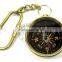 BRASS COMPASS KEYCHAIN - BRASS COMPASS KEYRING