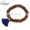 Indian Buddism prayer wooden beads elastic bracelet jewelry wholesale 2016