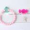 Cute girls bracelet hairgrips set plastic candy flower bangle jewelry set