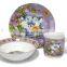 Colorful ceramic dinner sets 3 pieces children dinnerware
