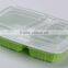 thickness 2 compartment biodegradable disposable plastic bent box