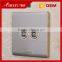wholesale factory sale single/double TV socket stainless steel wall socket
