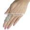 Lovely Women Rhinestone Full Finger Armor Joint Knuckle Hollow Out Ring