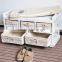 Wooden Shoe Changing Cabinet With 5 Storage Basket Drawers