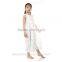 Newest white embroidered long summer dress children pure elegant frock design for girls