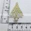 Christmas Promotional Items Shining Silver Plating Rhinestone Christmas Booch