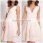 OEM Hot Selling New Sexy Cutting V-neckline Casual Mini Dress for Ladies