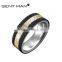 8mm Hammer Surface Titanium Carbon Fiber Ring