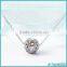 Wholesale Gold Plated 925 Sterling Silver Ball Bead Charm Necklace Micro Pave Zircon