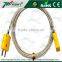 Topright Fiber Glass/Stainless Steel Braid k type thermocouple wire for high temperature