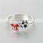 Fast Express Enamel Sterling Silver Jewelry Football Rings