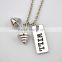 Bending Dumbbell "ME VS ME" ME VS ME" Fitness Charm Weightlifting Gym Chain Necklace