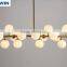 Model New Pendant Lamps Hotel Lobby Opal Glass Chandelier Lights