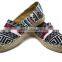multicolor print ethnic jute sole platform shoes cheap fancy fashion shoe ladies flat shoes 2016 espadrille