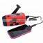 Emergency 3 LED Flashlight Torch AM FM Radio Charger / LED Flashlight Self Power Bank / power bank+fm radio+flashlight