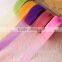 Pre-tied bows with elastic band organza ribbon bow for gift packing packing satin bow purple ribbon bows