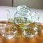handblown borosilicate glass tea set