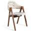 Fabric dinning chair in A type for restuarant