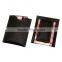 embossed metal and leather money clip wallet