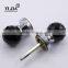 2 3/8 inch black enamel zinc metal diamond cut crystal knobs for doors