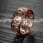 Rose gold plated stainless steel hollow round ring fashion women ring wedding jewelry 6210031